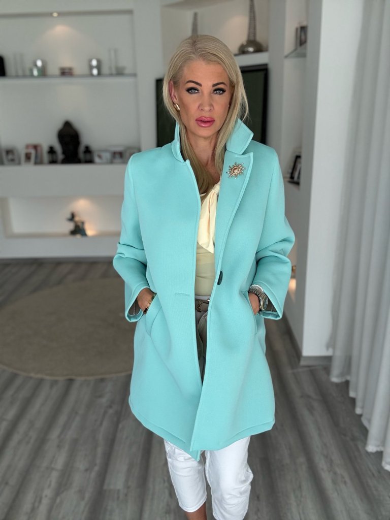 IZA kabát türkiz 111