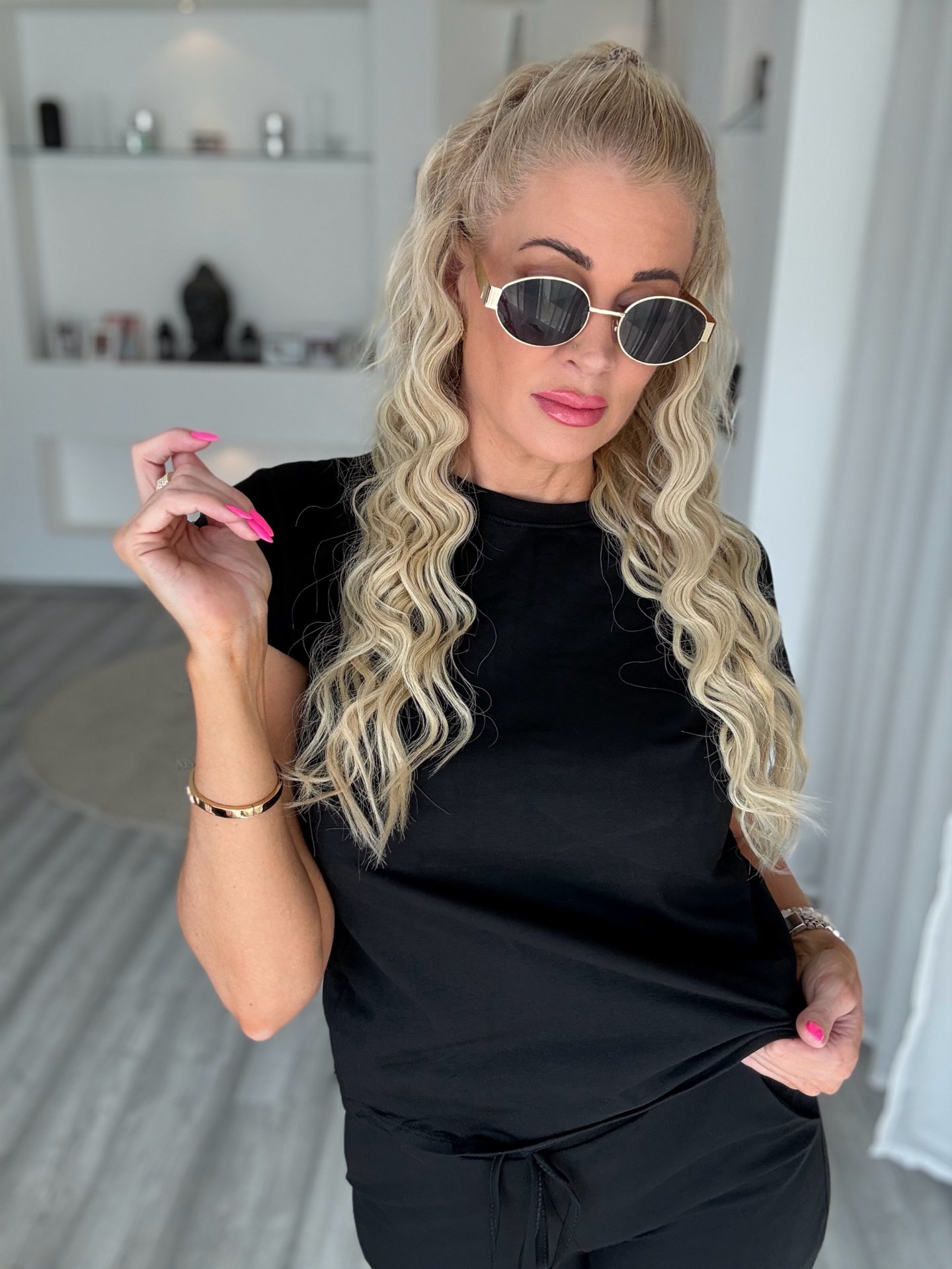 2 részes pamut szett fekete 