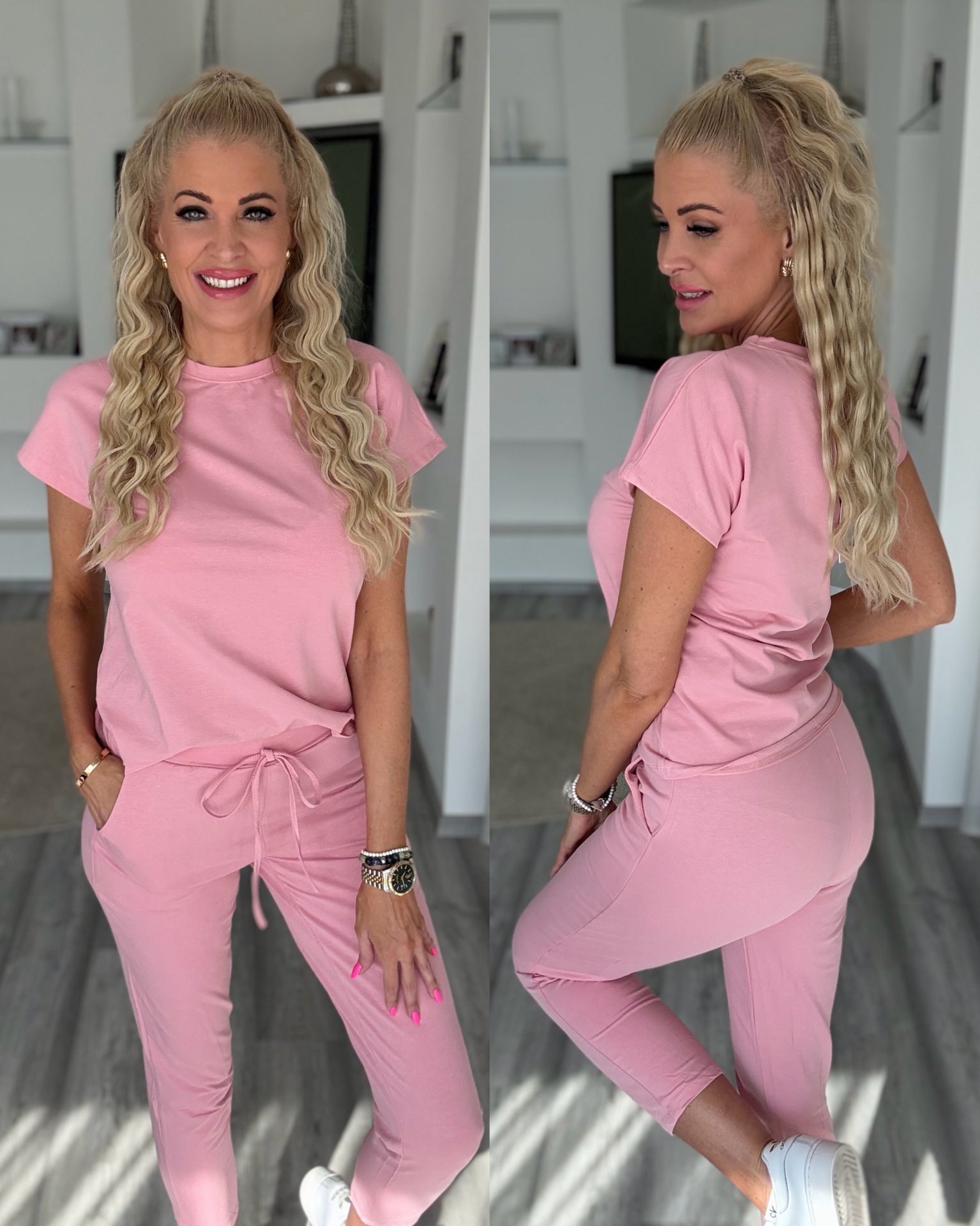 2 részes pamut szett púder 