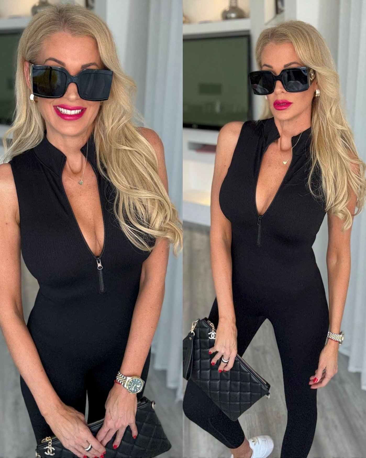 OTI ujj nélküli overal fekete 