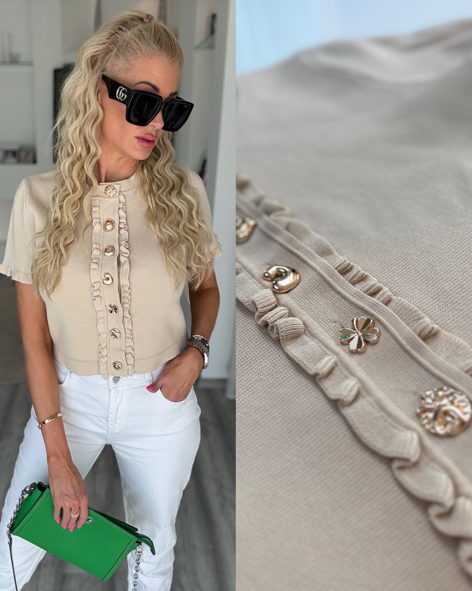 VIVI kardigán bézs 