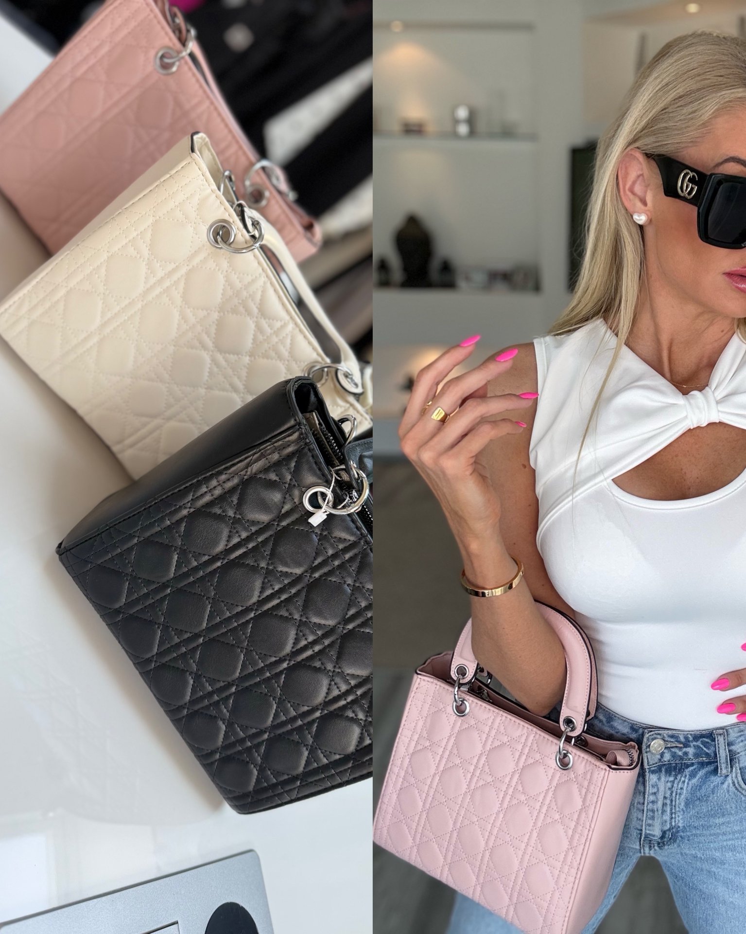 DIORA táska rózsaszín 