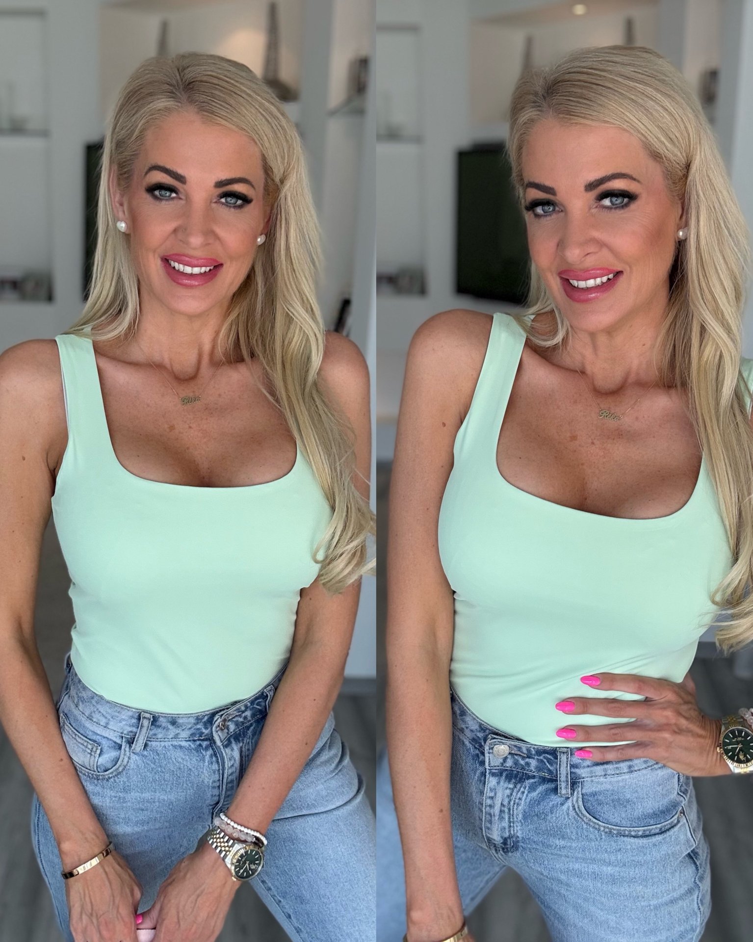 ZARA jégselyem felső menta 