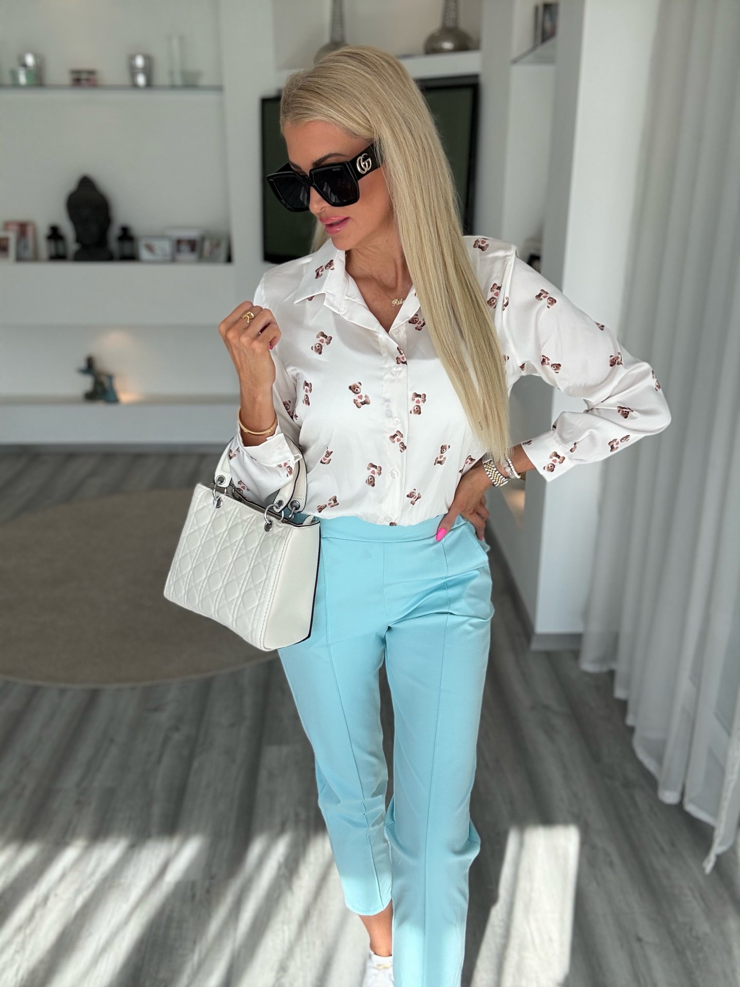 MASSIMO nadrág türkiz