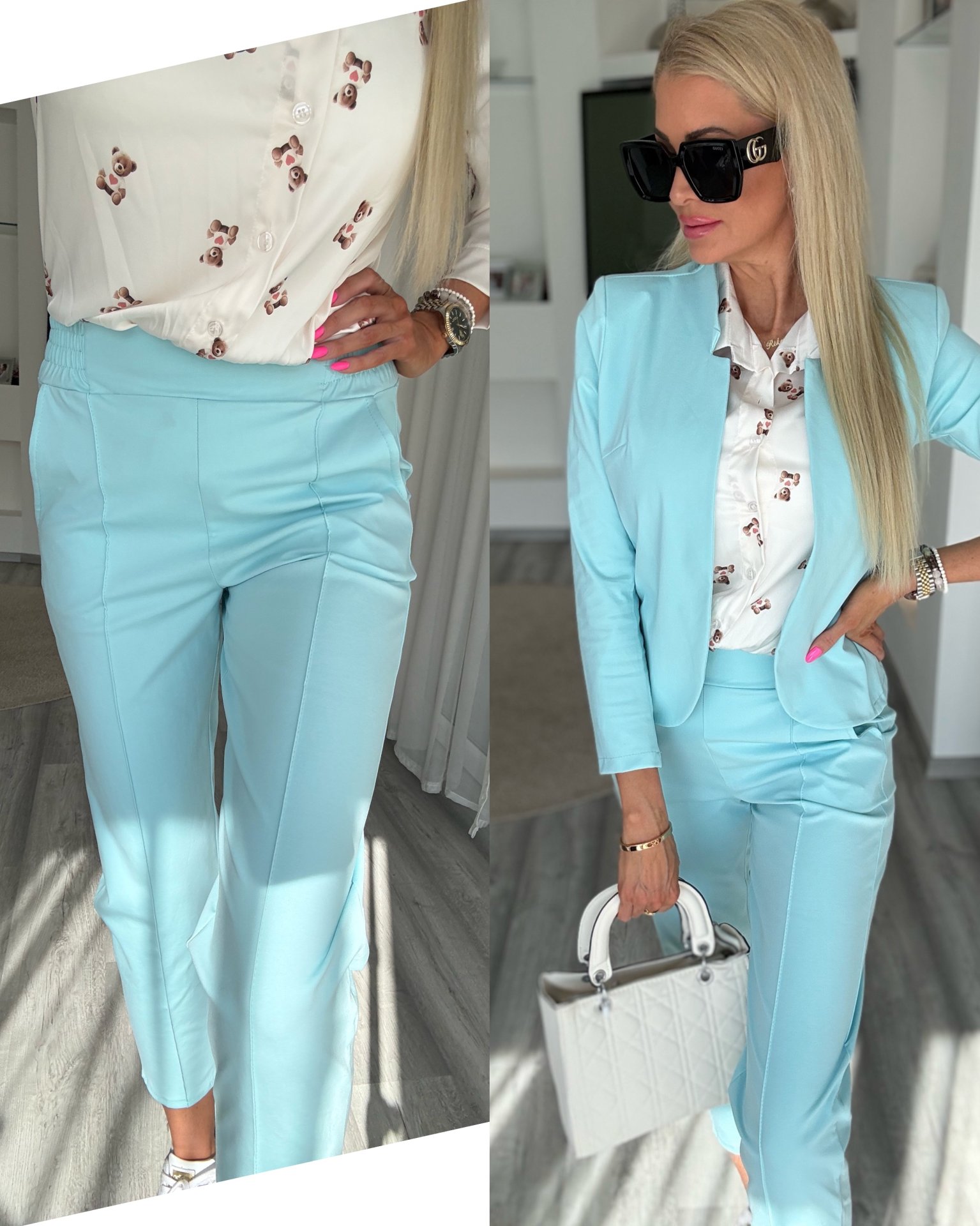 MASSIMO nadrág türkiz