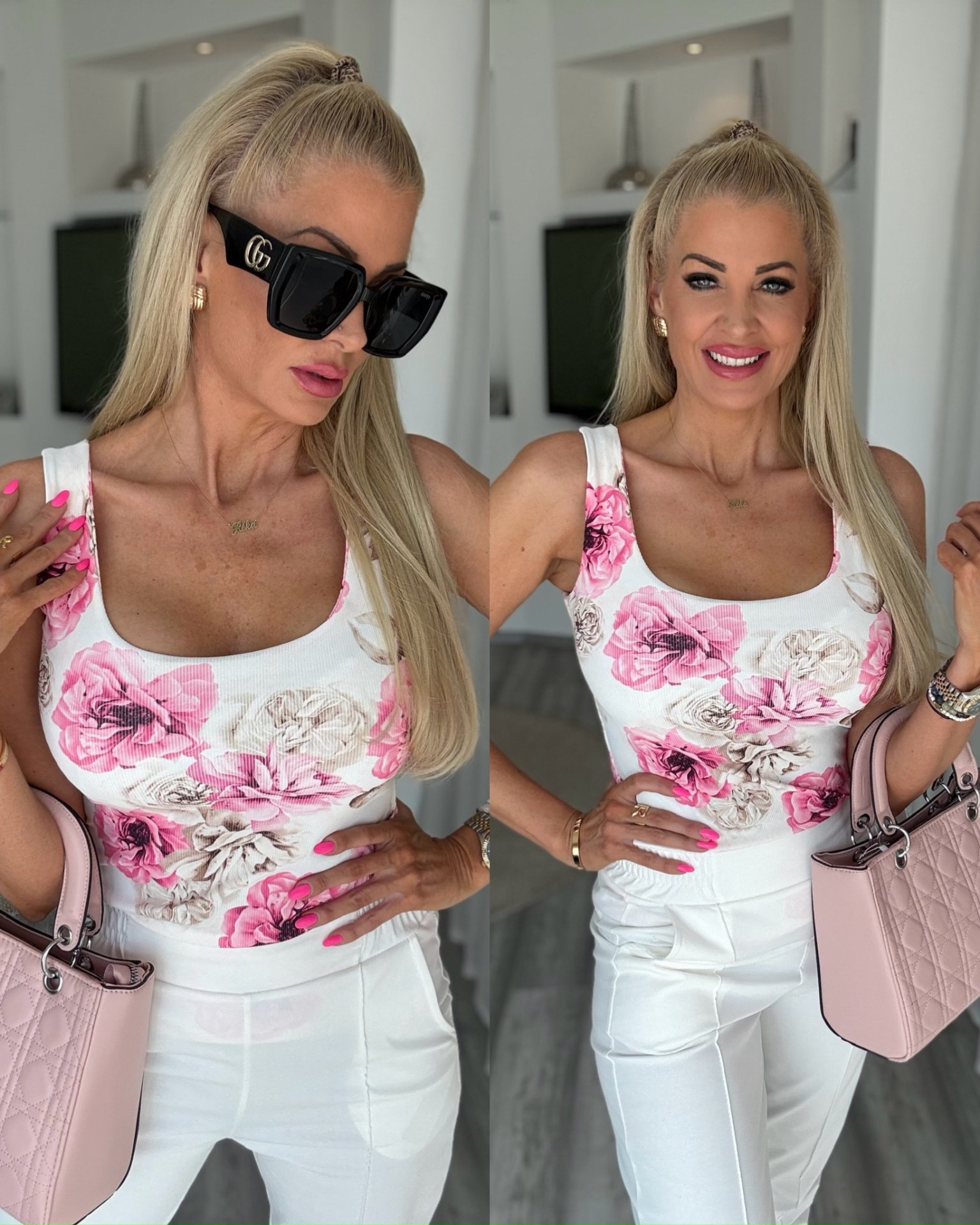 FLOWER trikó fehér 