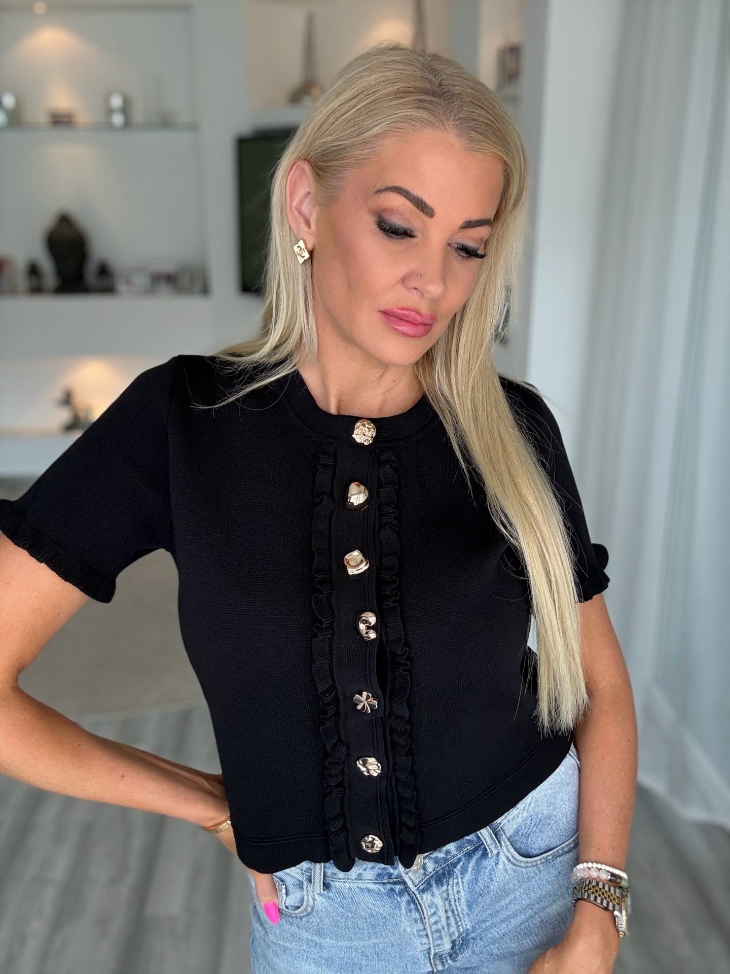 VIVI kardigán fekete