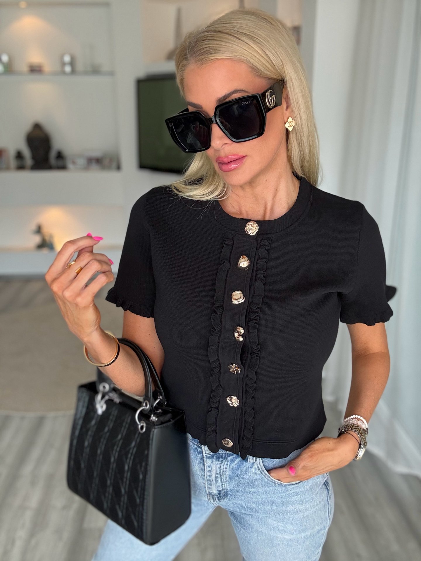 VIVI kardigán fekete