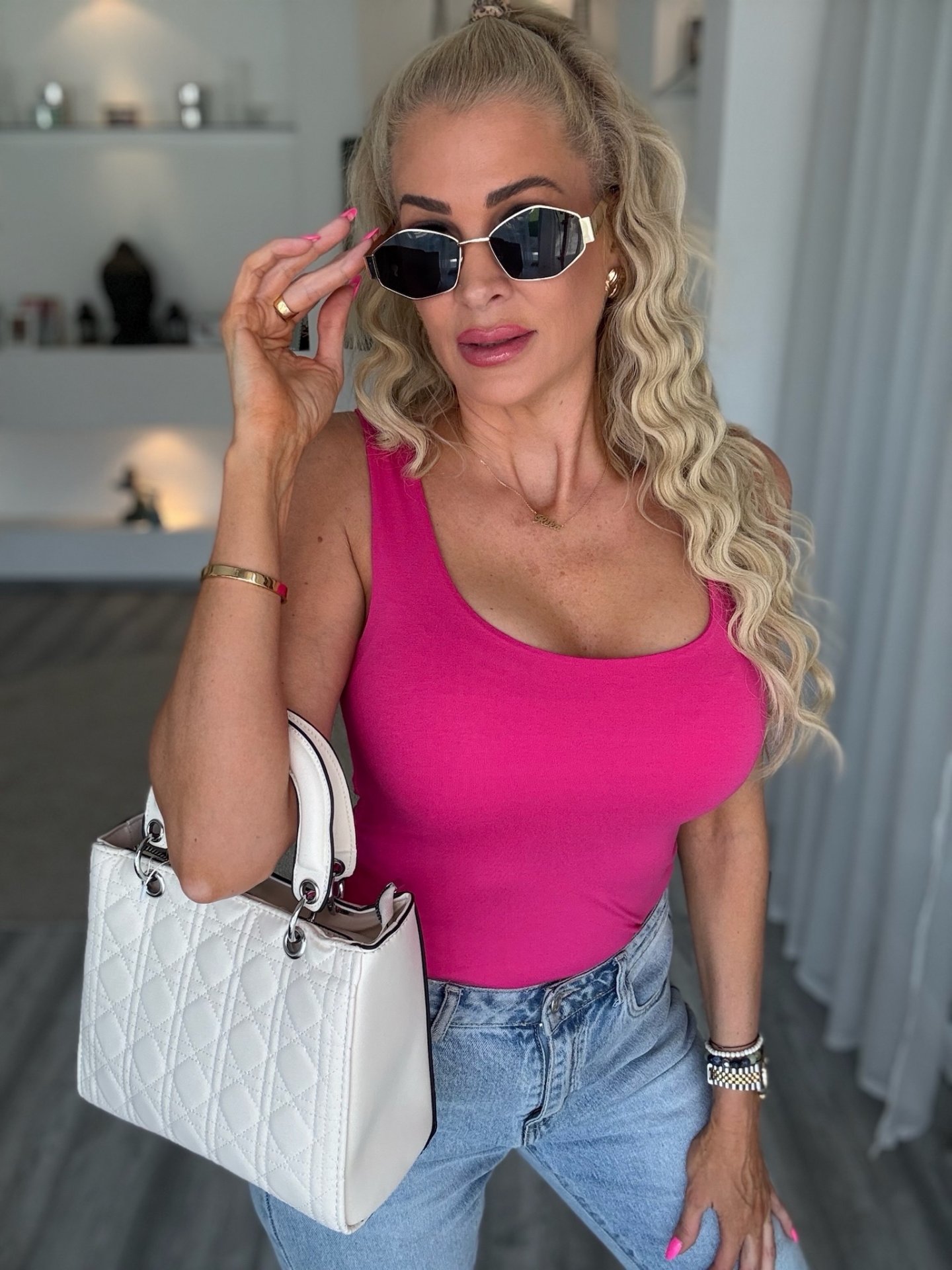 LAURA pamut trikó pink 