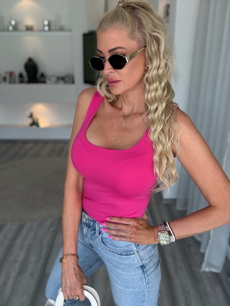 LAURA pamut trikó pink 