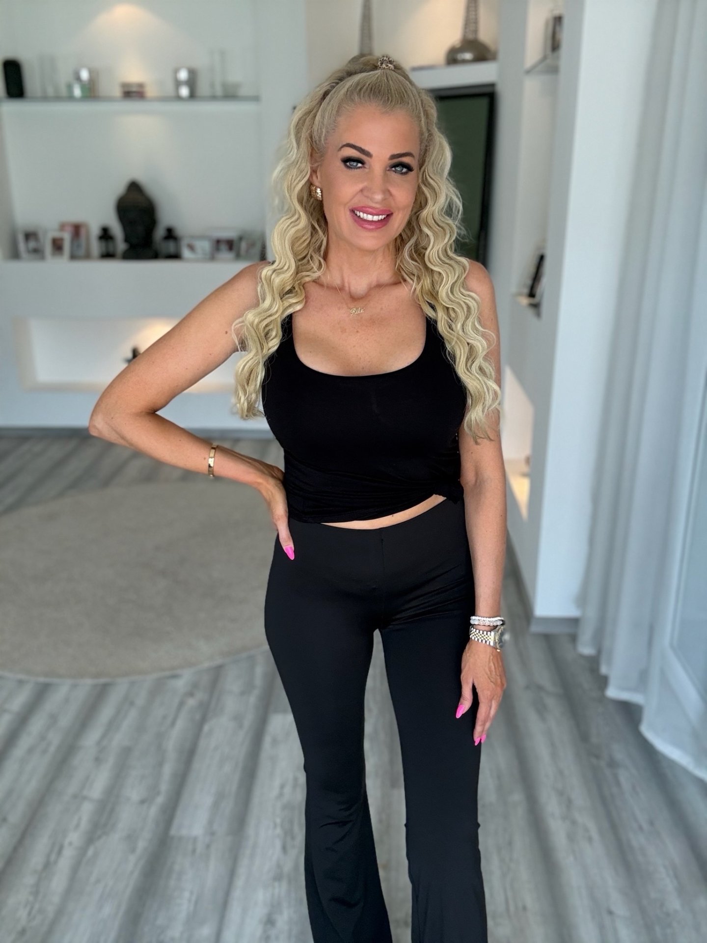 TRAPÉZ leggings fekete 