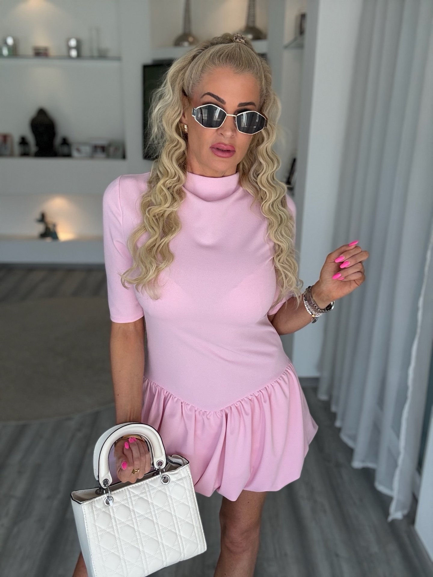 FLIRTY ruha nadrággal rózsaszín 