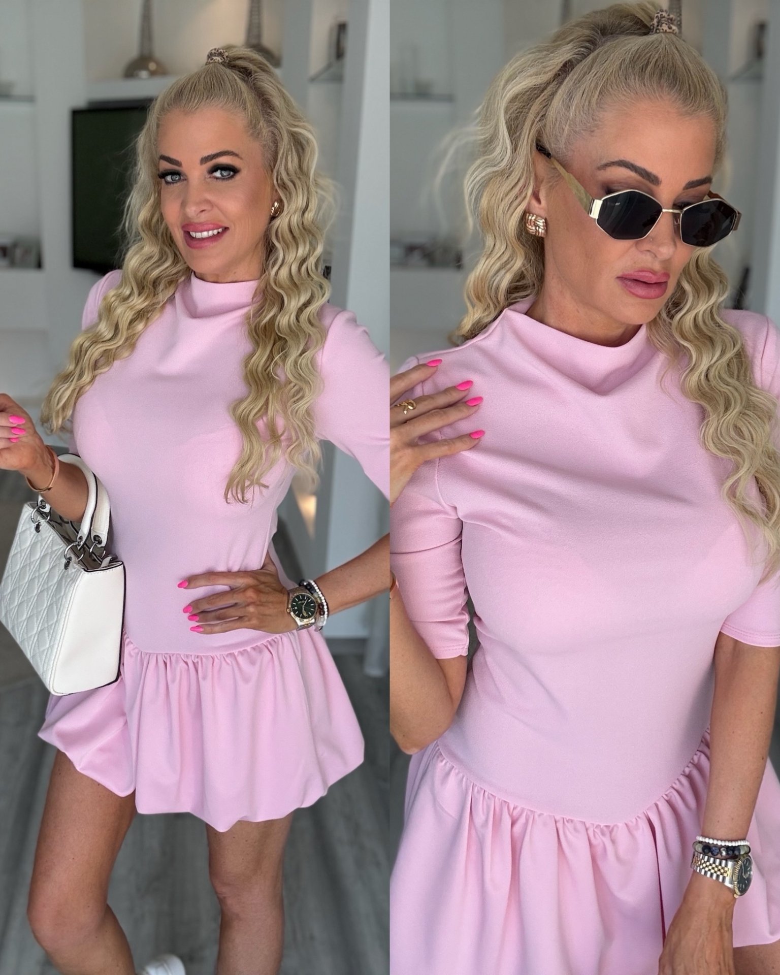 FLIRTY ruha nadrággal rózsaszín 