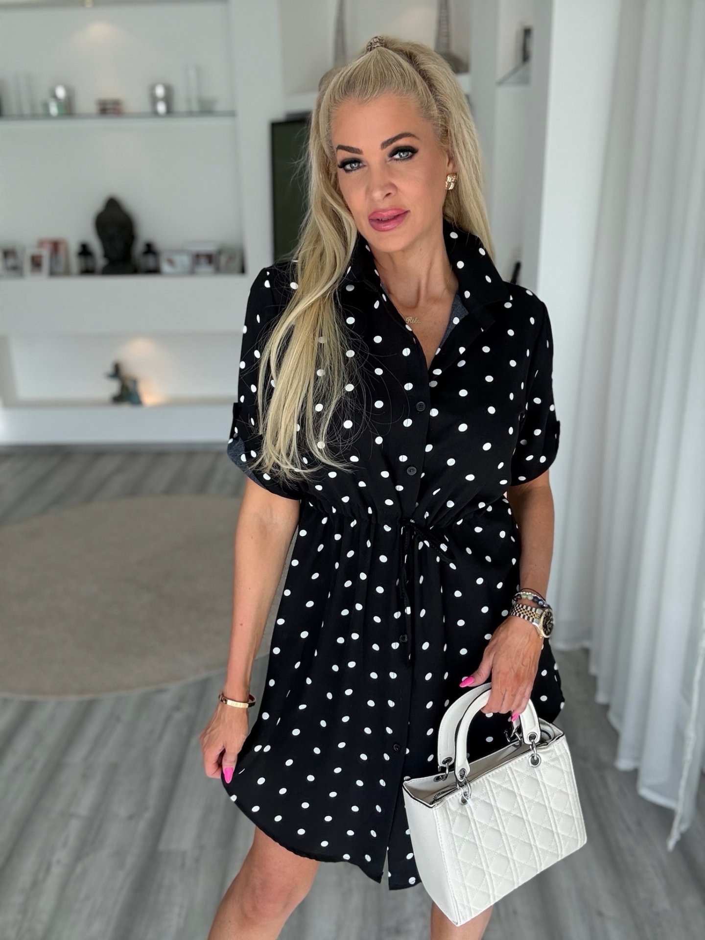 PRETTY woman tunika fekete 