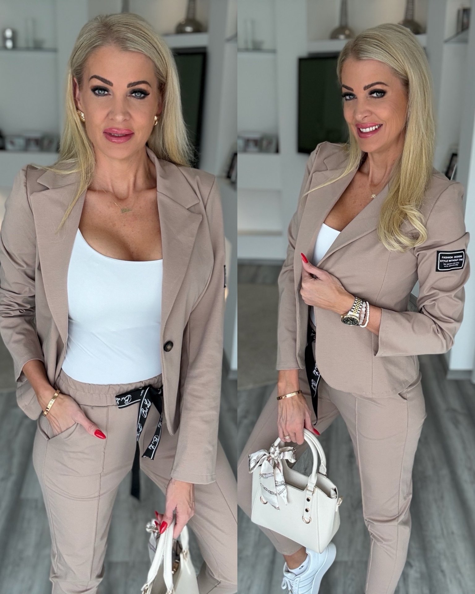 FASHION 2 részes szett taupe 