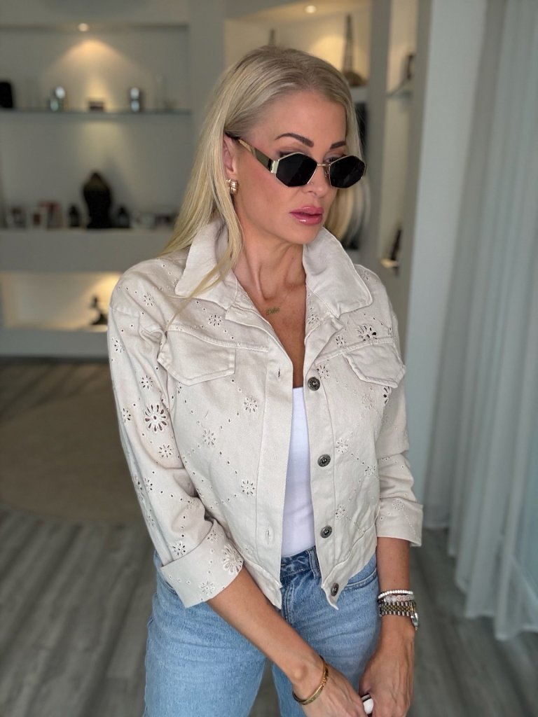 HÍMZETT farmer kabi bézs