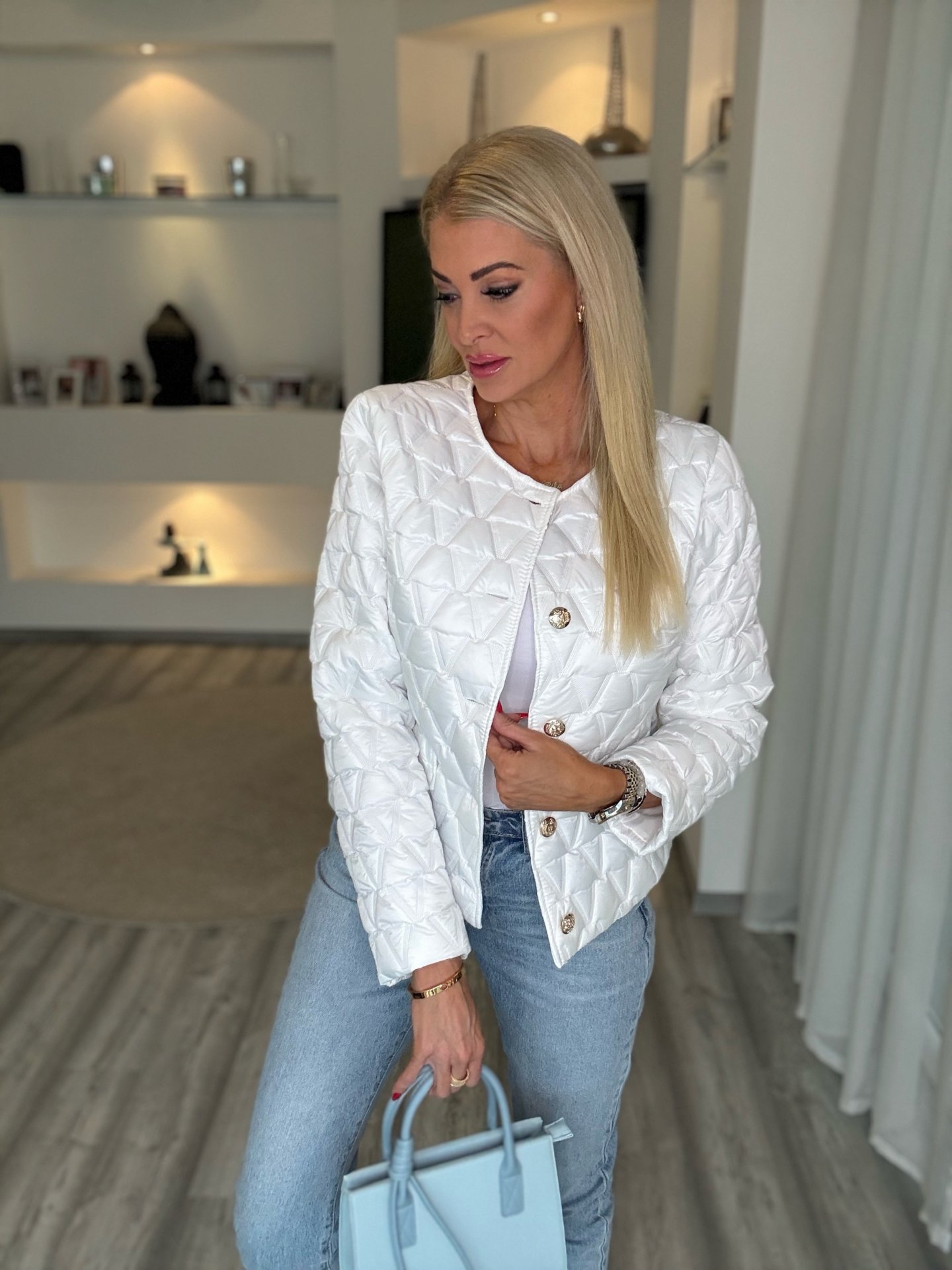 SOPHIE steppelt kabát fehér 