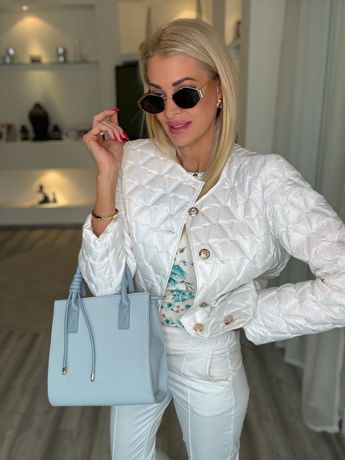 SOPHIE steppelt kabát fehér 