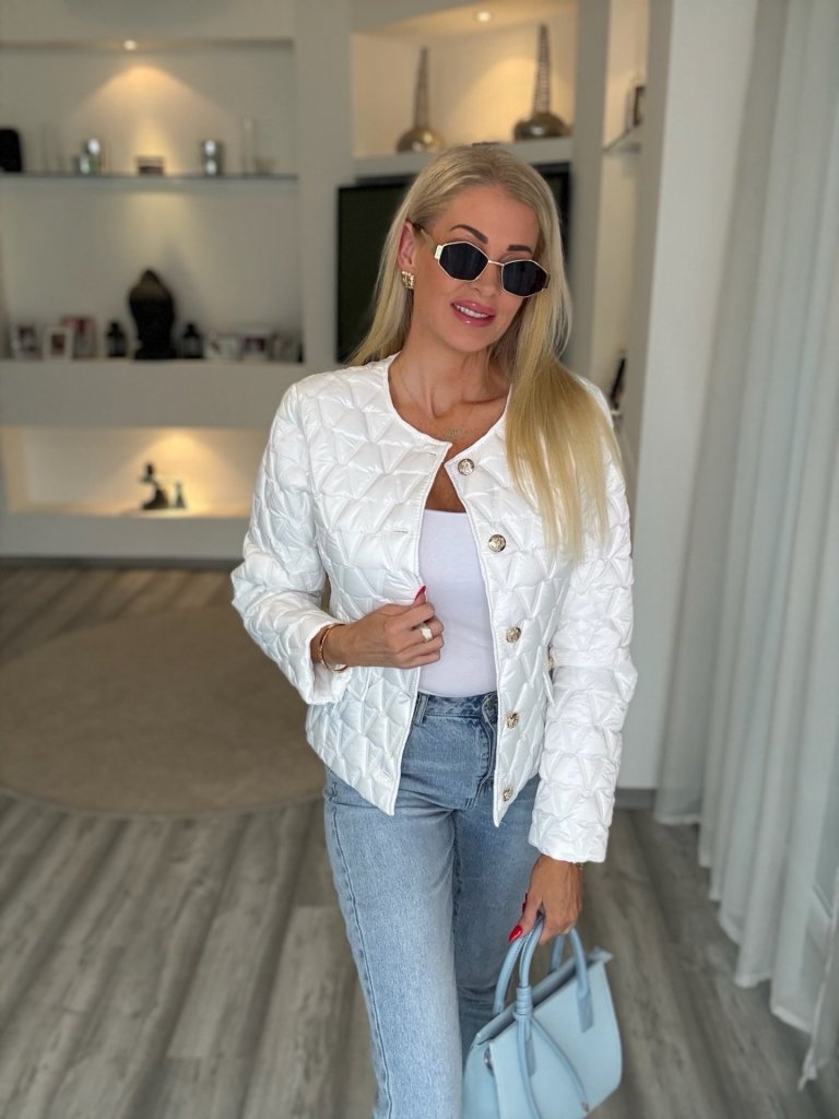 SOPHIE steppelt kabát fehér 