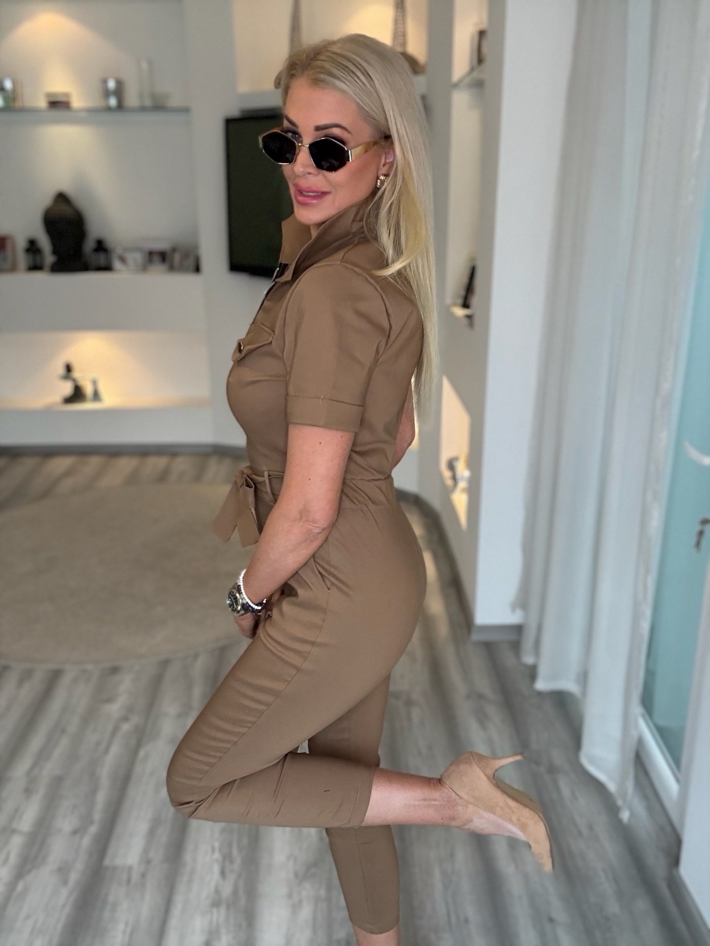 NIA elasztikus overal barna