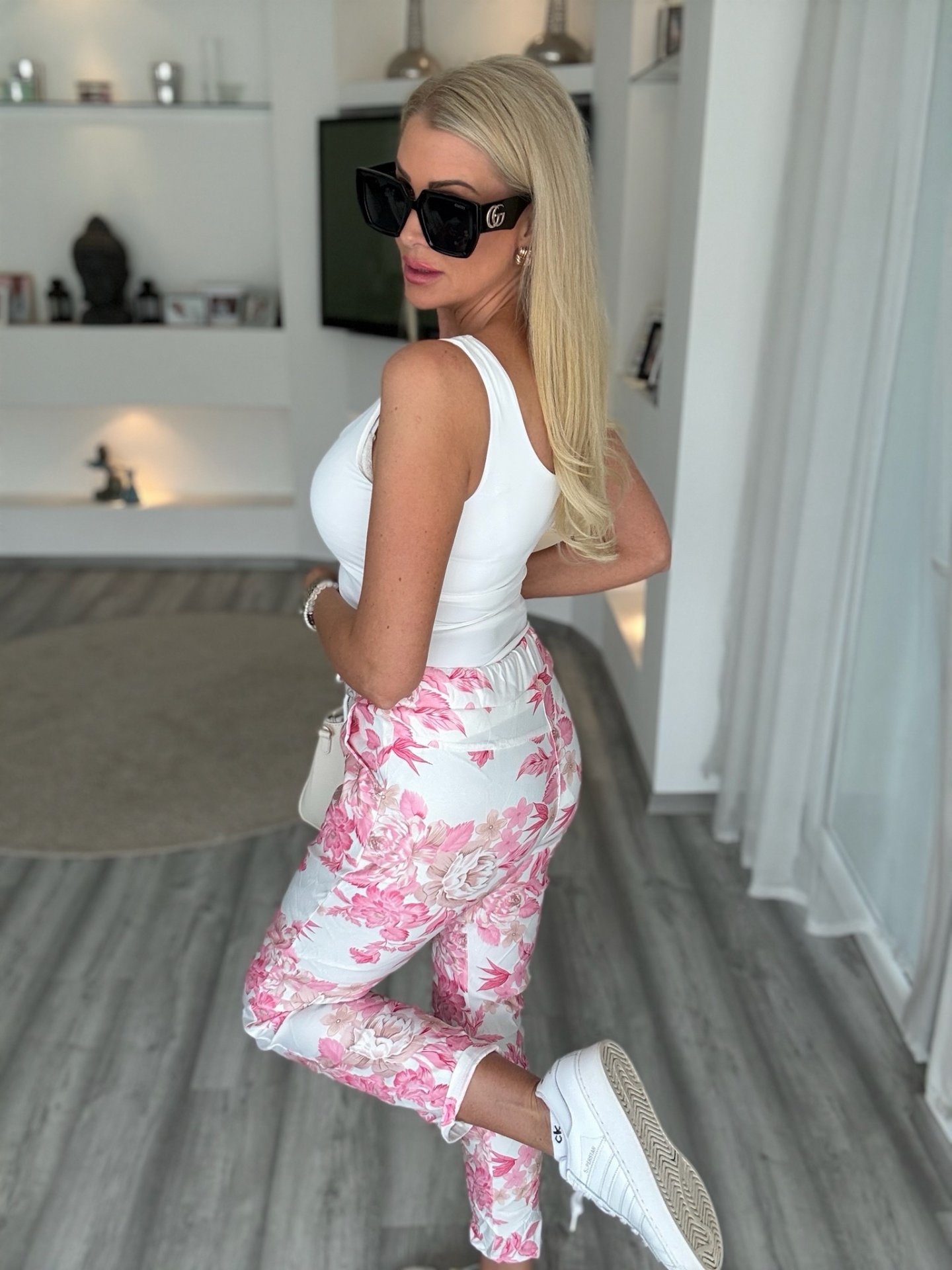 FLOWER dream nadrág rózsaszín 