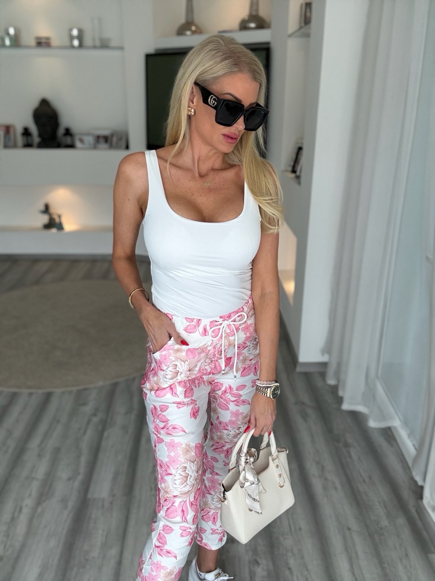 FLOWER dream nadrág rózsaszín 