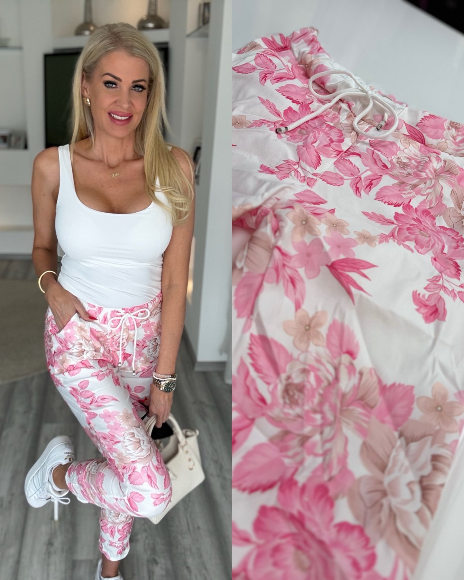 FLOWER dream nadrág rózsaszín 