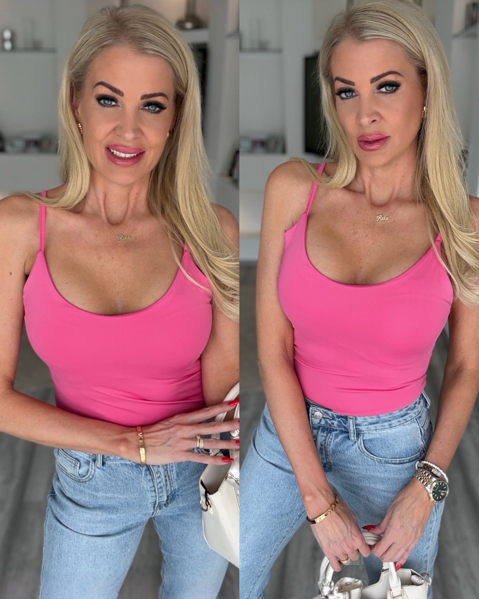 PERFECT jégselyem top pink