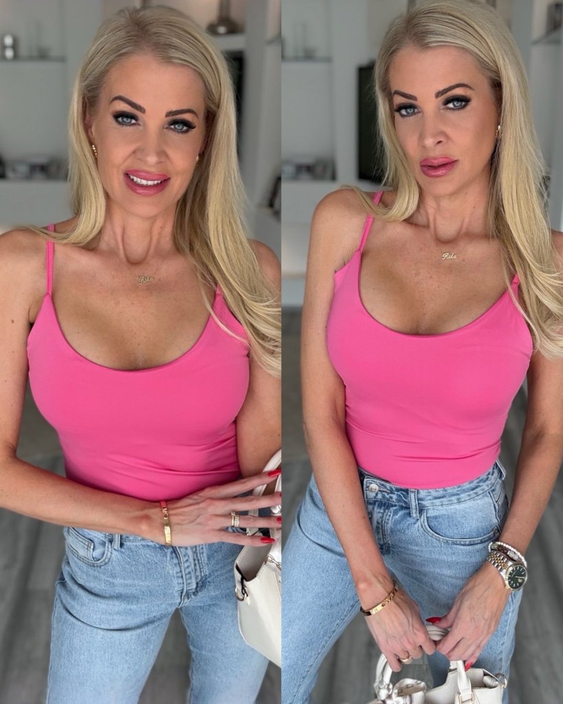 PERFECT jégselyem top pink