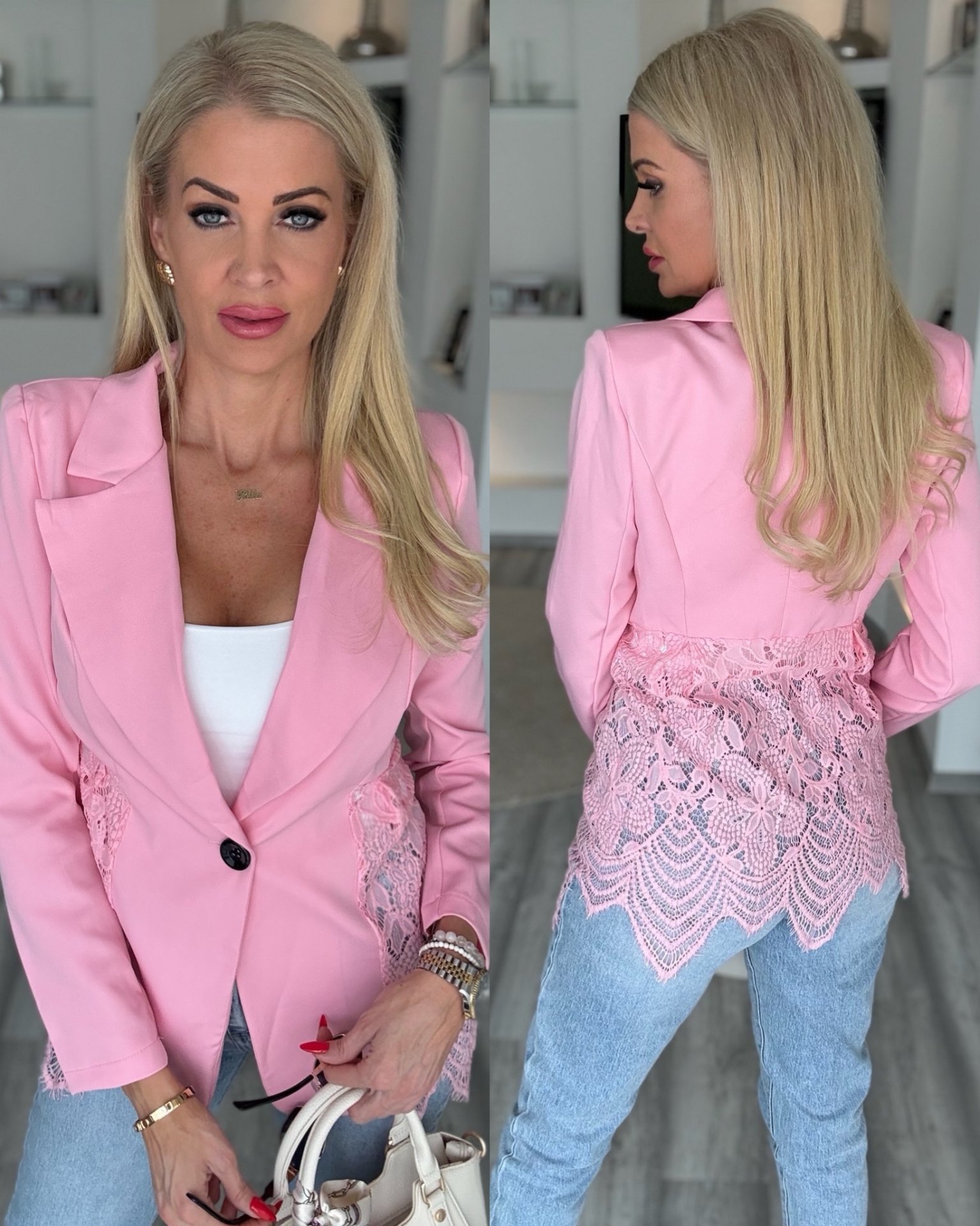 CSIPKE blézer rózsaszín 