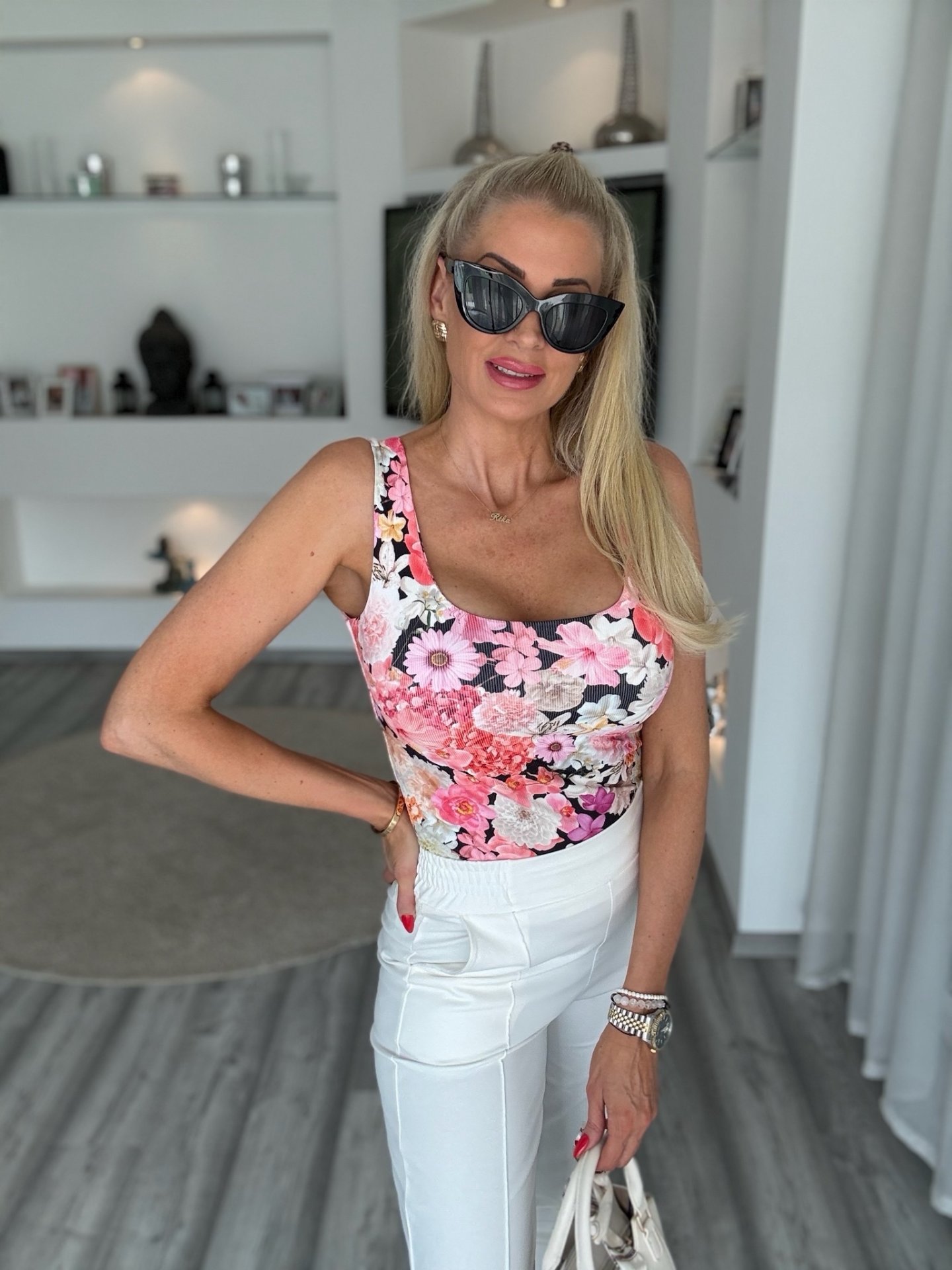 MYFLOWER trikó fekete