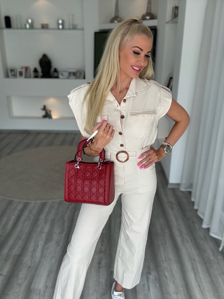 SAFARI elasztikus overal bézs 