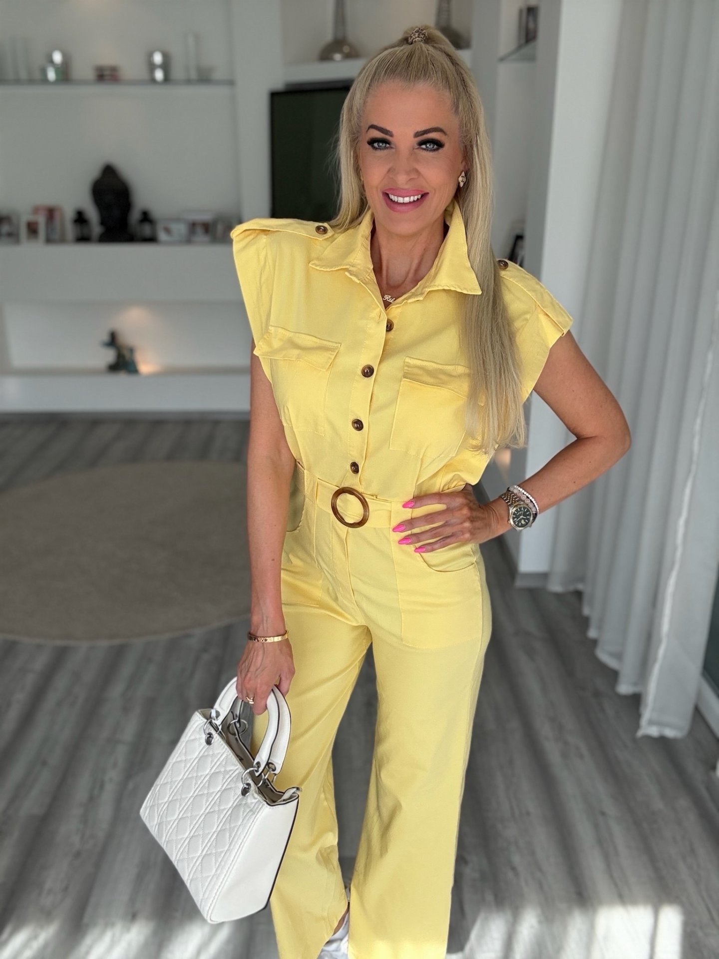 SAFARI elasztikus overal sárga 