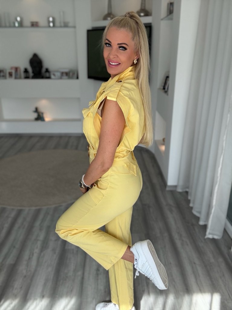 SAFARI elasztikus overal sárga 