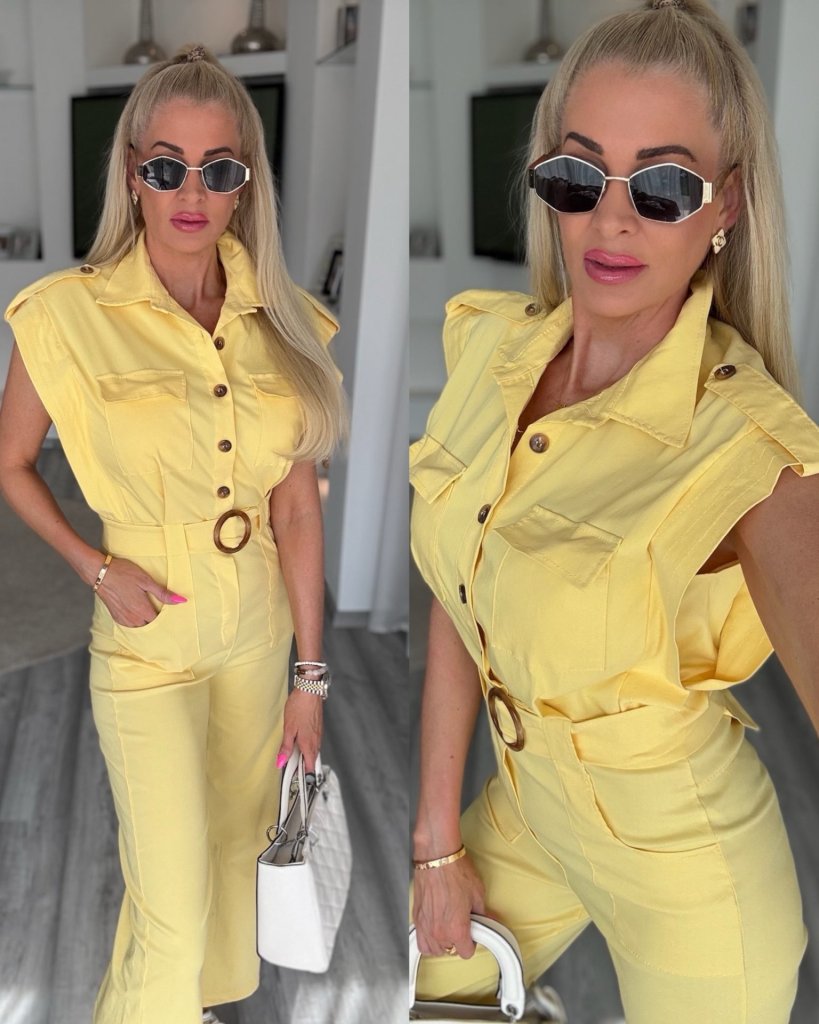 SAFARI elasztikus overal sárga 