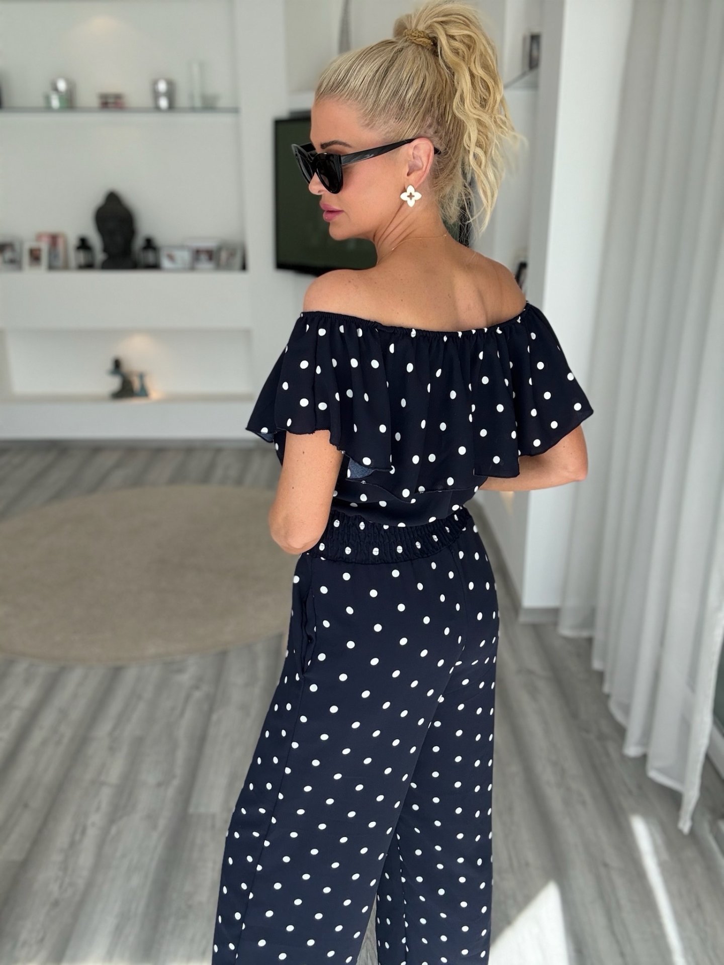 PÖTTYÖS overal sötétkék 