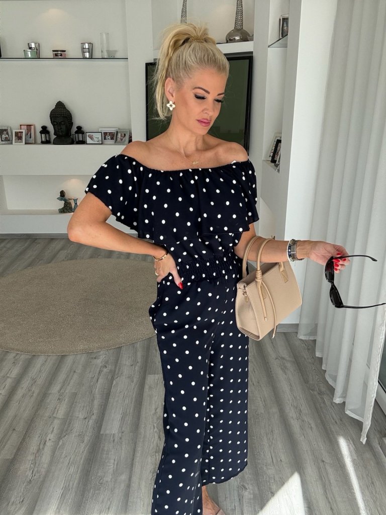 PÖTTYÖS overal sötétkék 