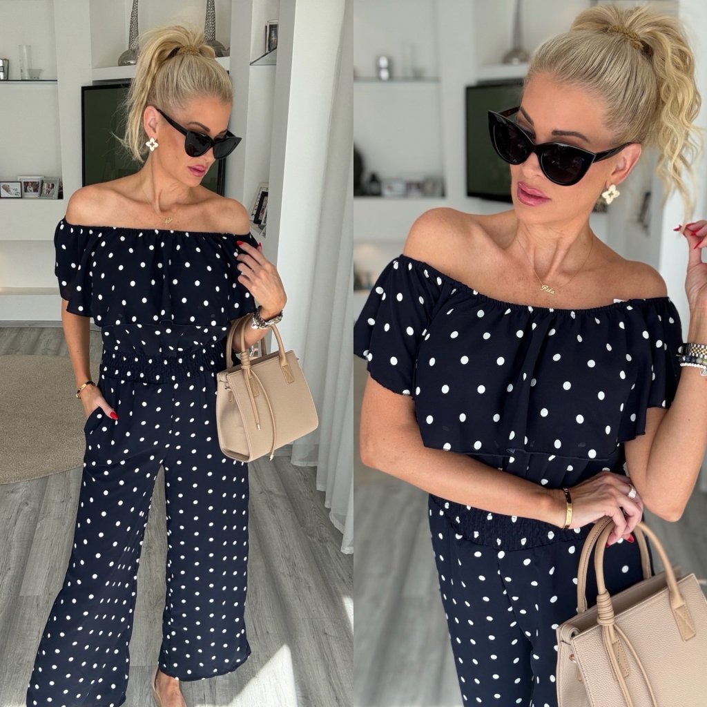 PÖTTYÖS overal sötétkék 