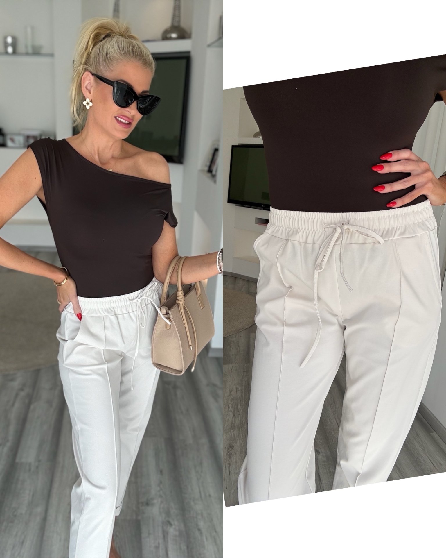 TOMORROW nadrág bézs 