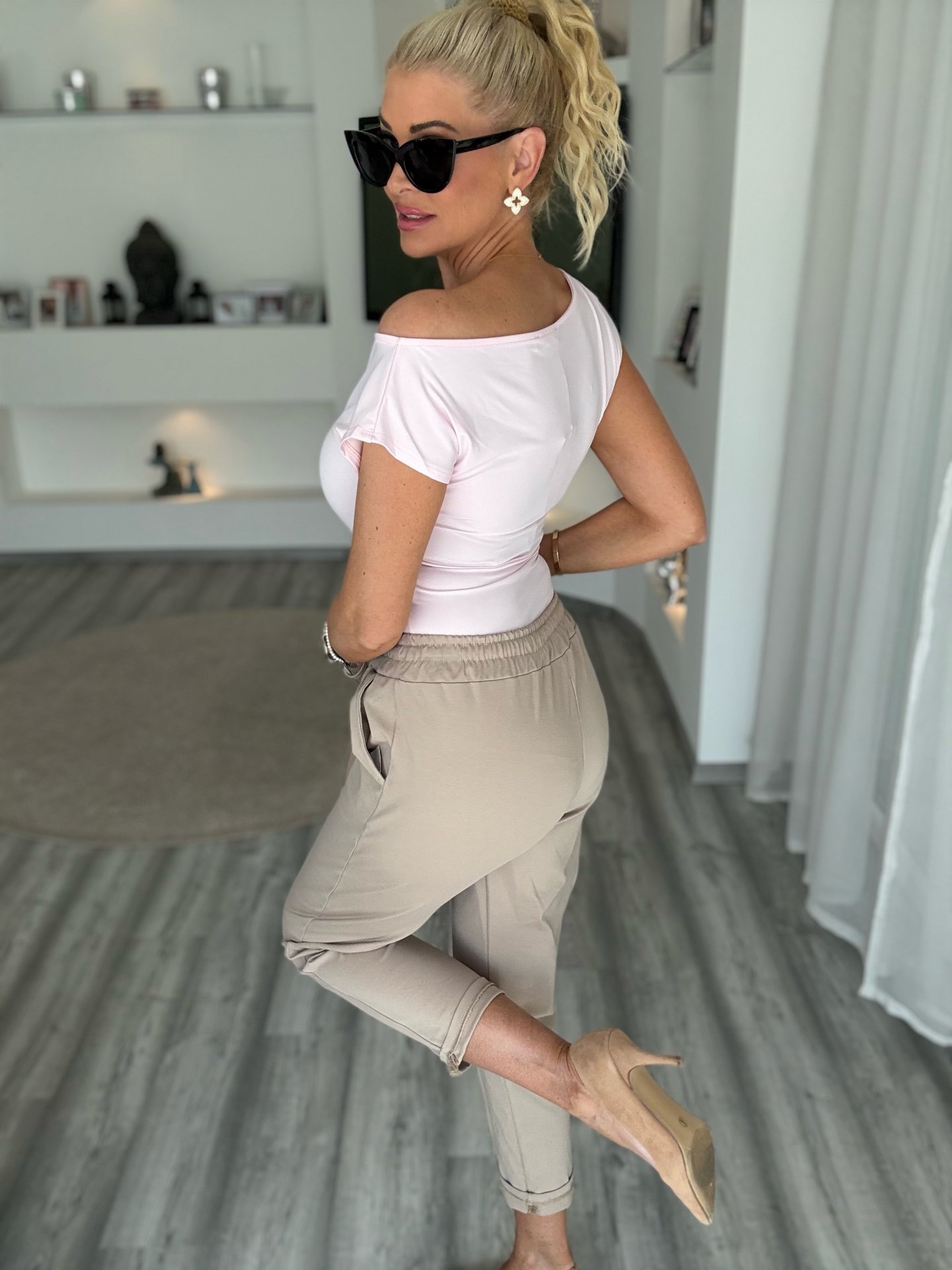 TOMORROW nadrág taupe 