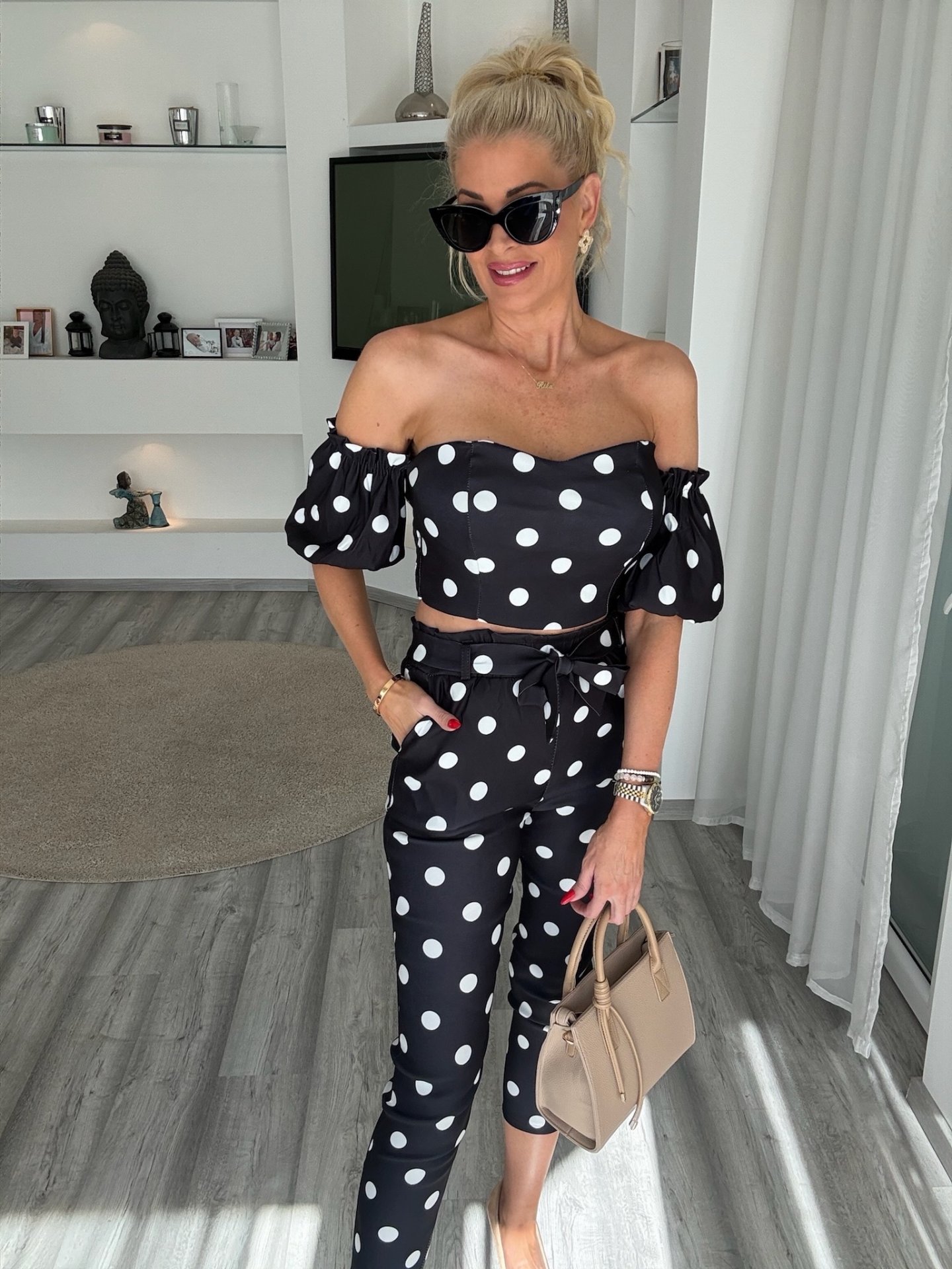 LILLA PÖTTYÖS 2 részes szett fekete 