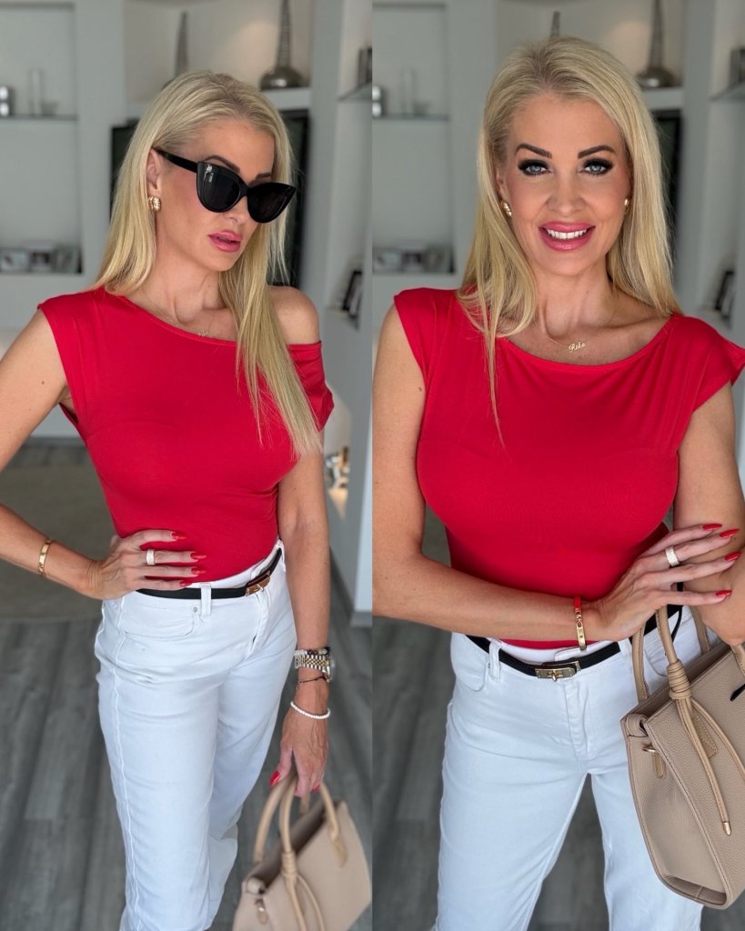 VIKI jégselyem felső piros 