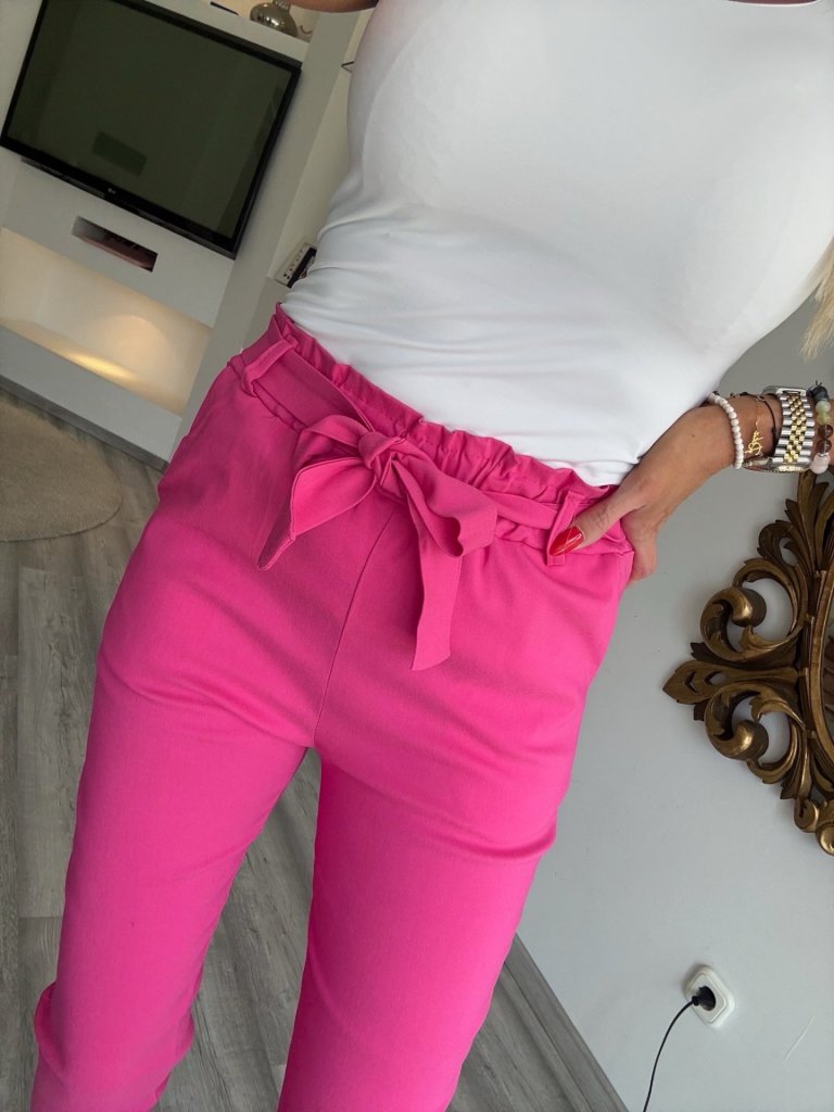 OLIVIA nadrág megkötővel pink