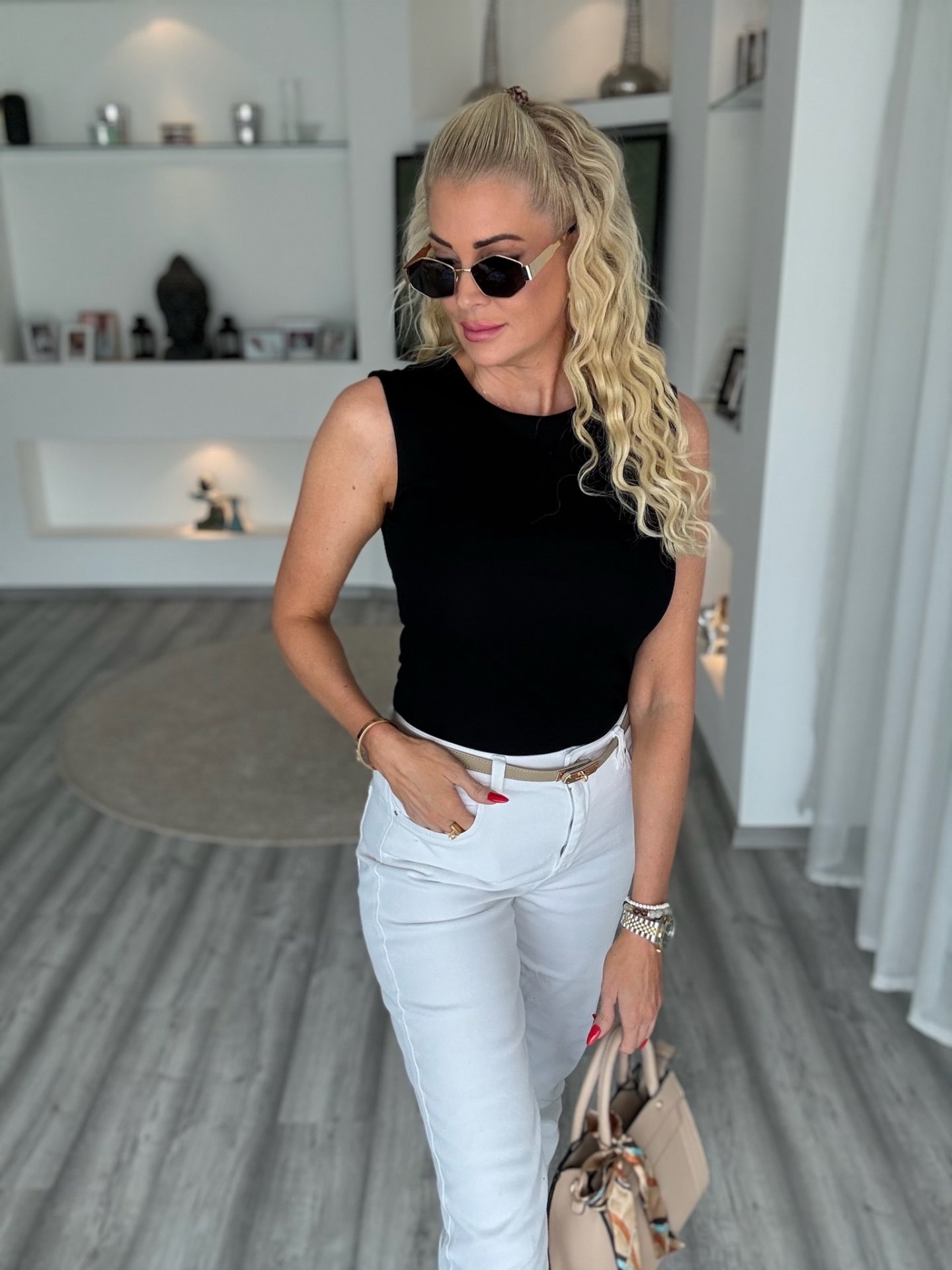 CELESTE pamut felső fekete Z1312