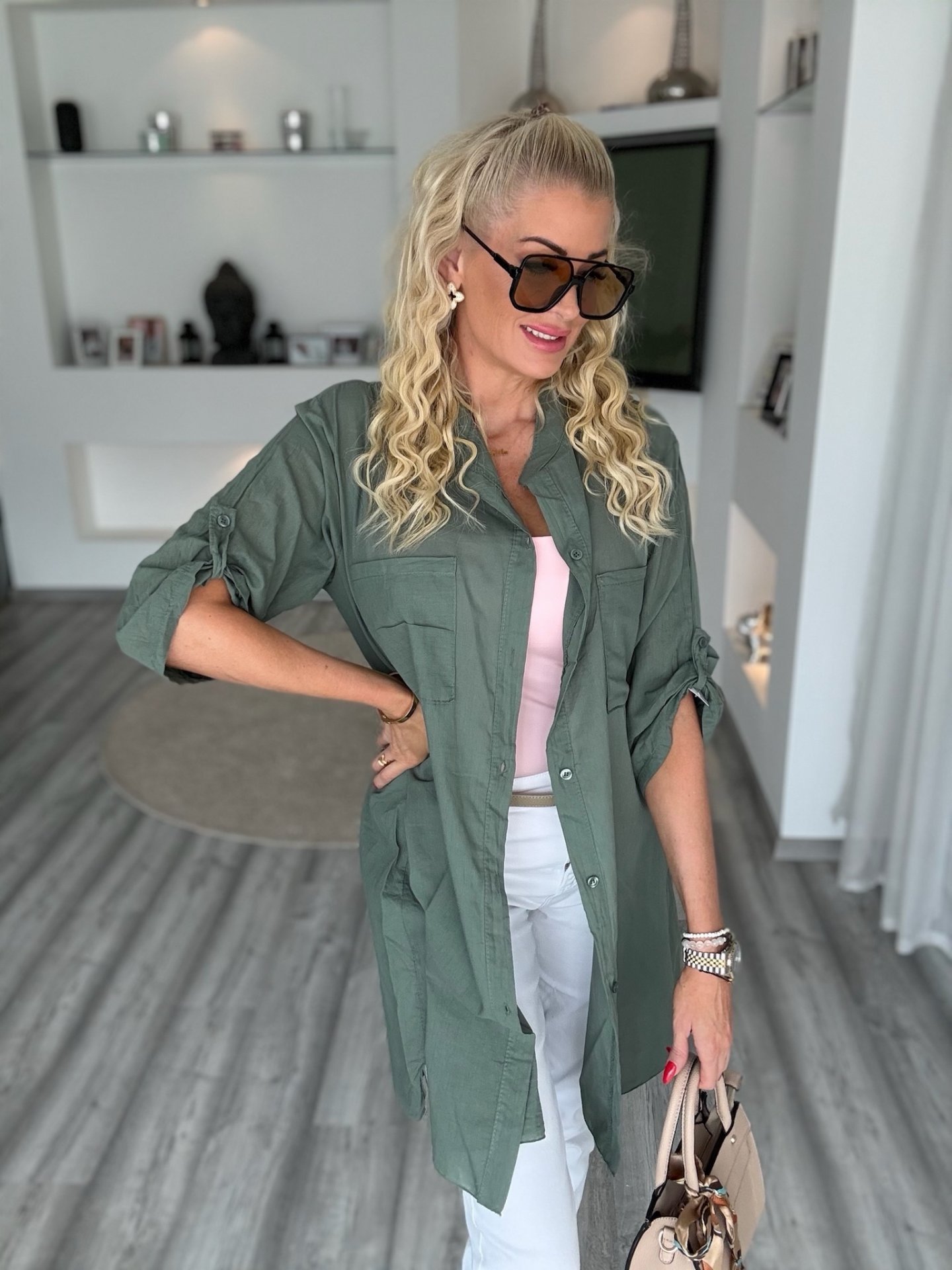 BEACH Oversize ing khaki