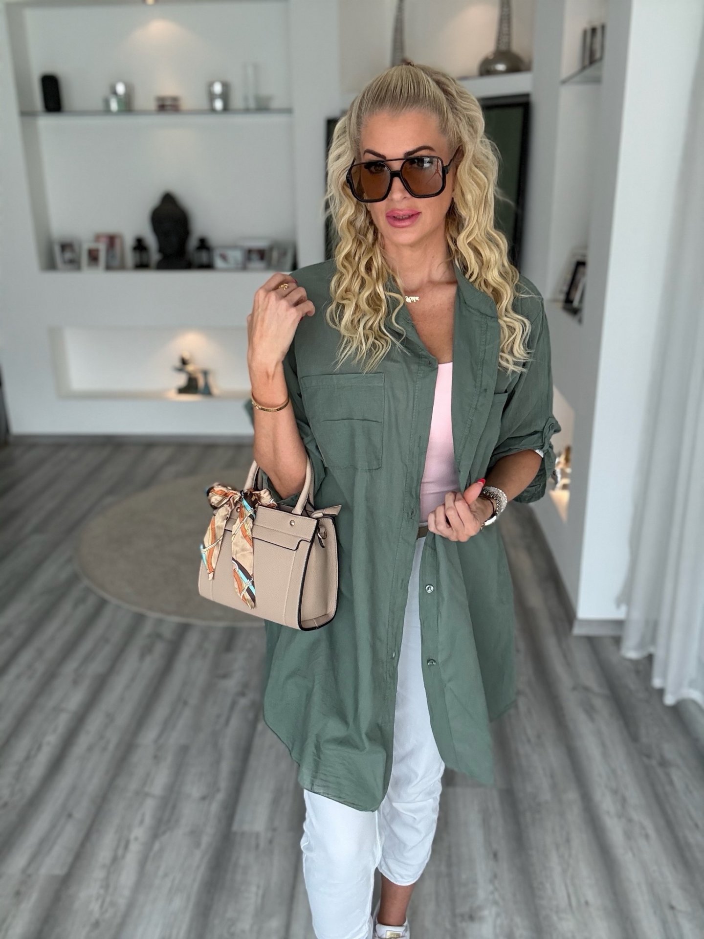 BEACH Oversize ing khaki