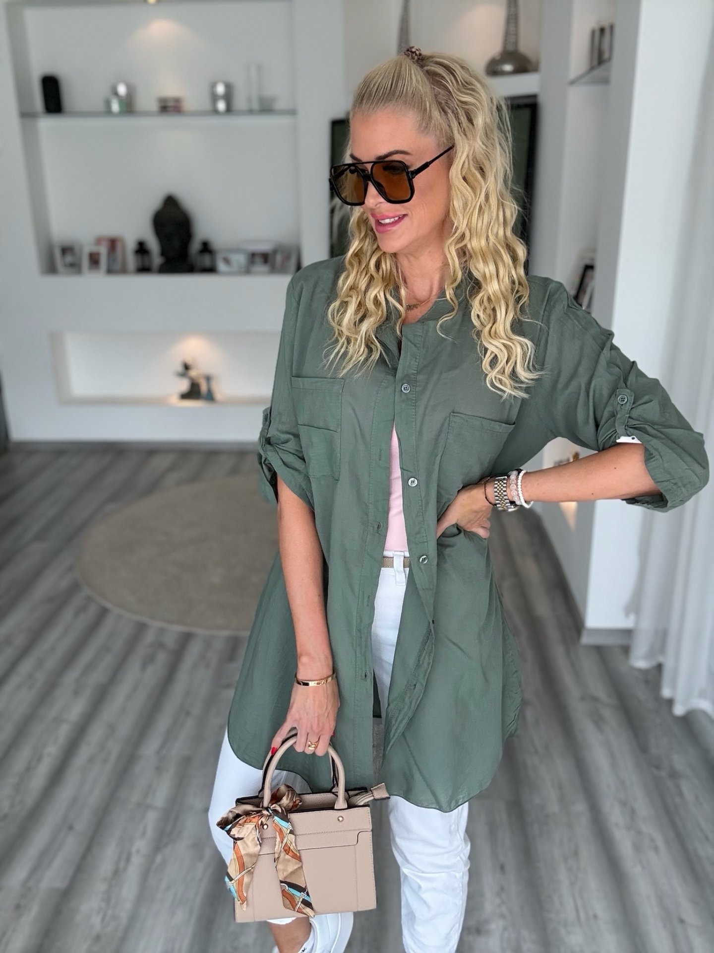 BEACH Oversize ing khaki