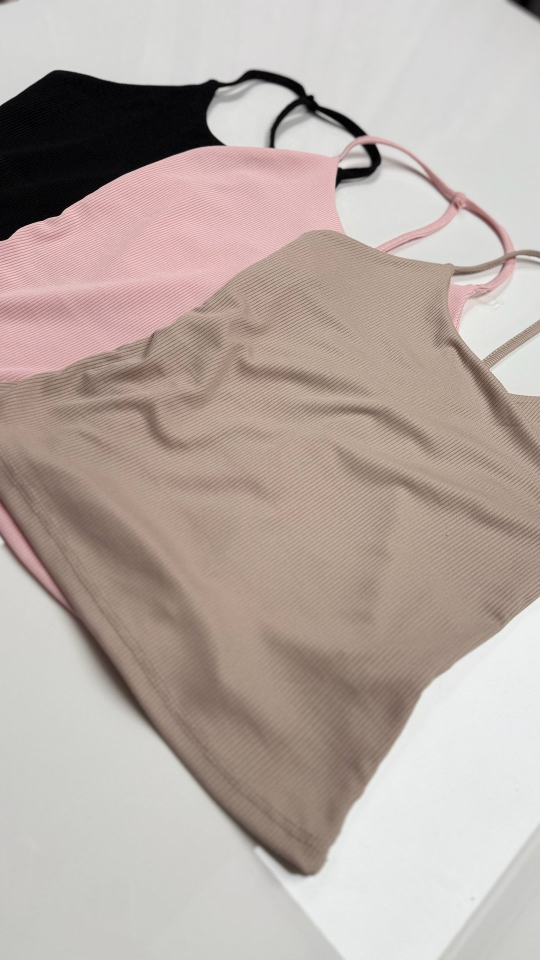 NAYA bordázott top fekete