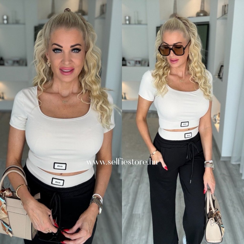 LUXURY szett hosszú nadrággal bézs 