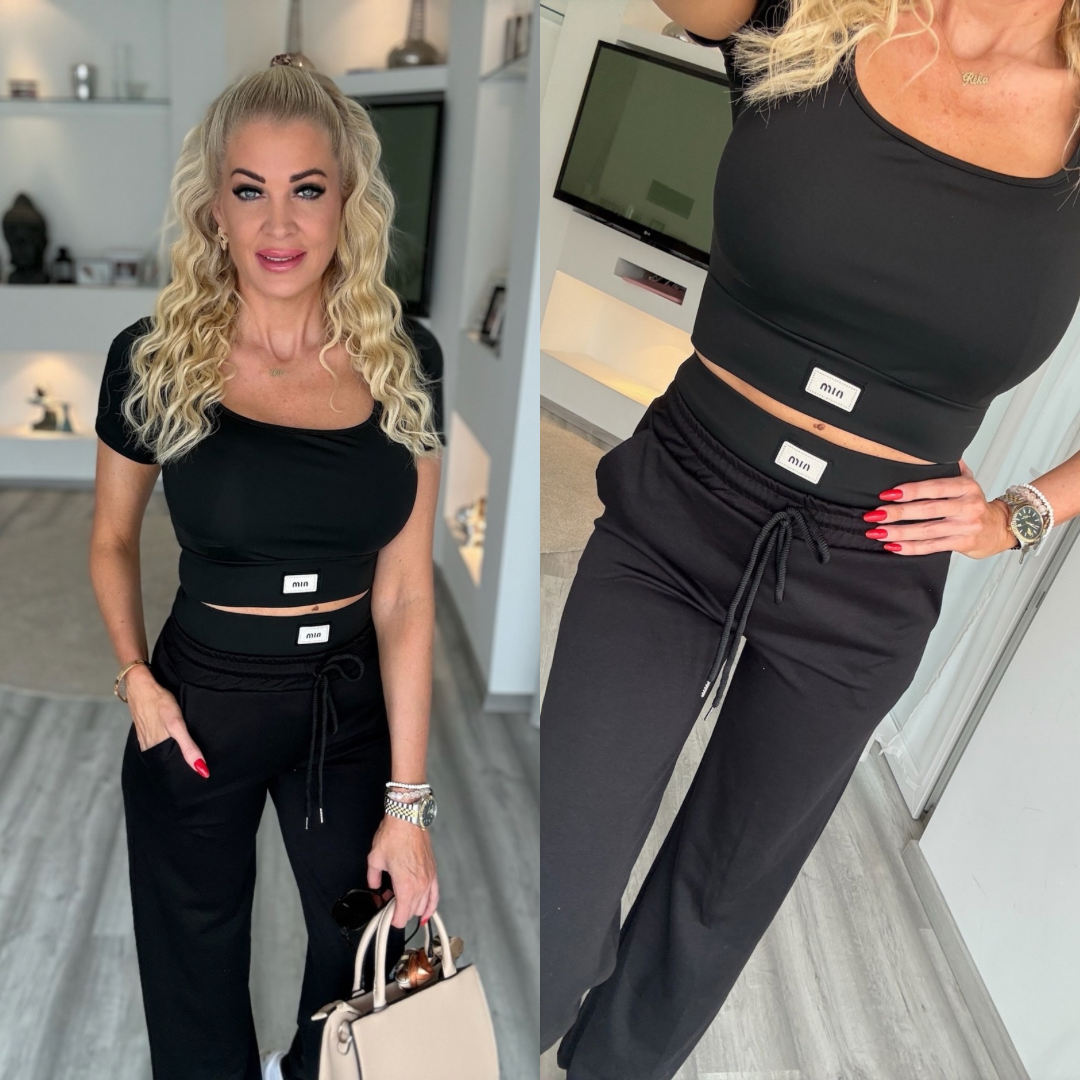 LUXURY szett hosszú nadrággal fekete